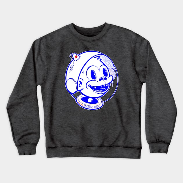 Astro Chimp is excited for the mission! Crewneck Sweatshirt by astr0_ch1mp